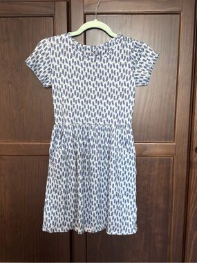 BURLEBO Youth Moxie Bluebonnet Dress Girls Size 8 Blue Floral Pockets